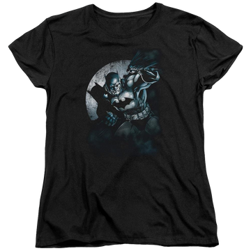 Black women's t-shirt with Batman Spotlight graphic