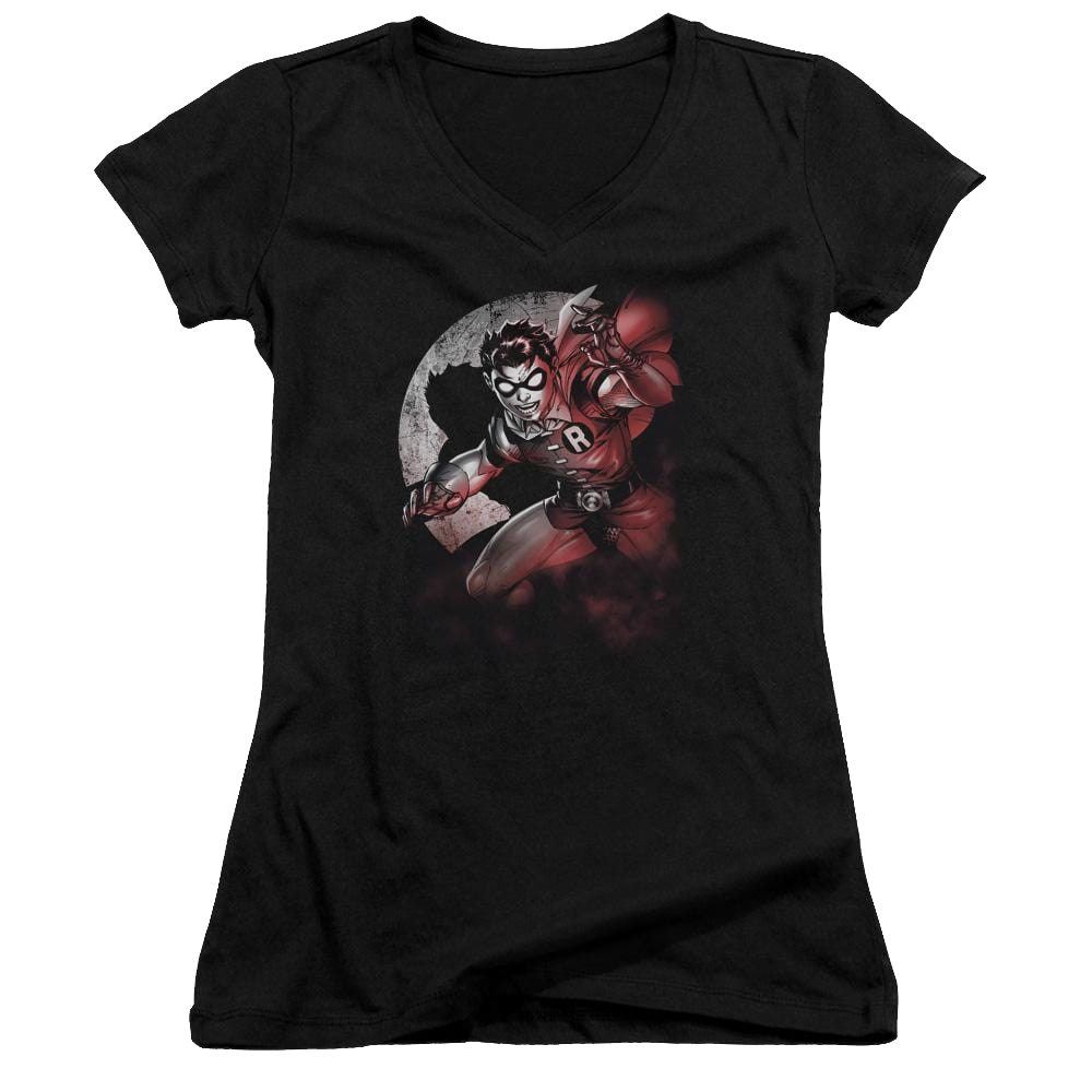 Batman Robin Spotlight - Juniors V-Neck T-Shirt Juniors V-Neck T-Shirt Batman   