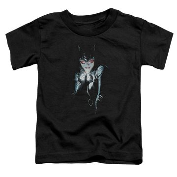 Black toddler t-shirt with Catwoman Batman #685 Cover graphic