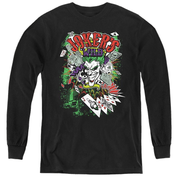 Joker, The Jokers Wild - Youth Long Sleeve T-Shirt Youth Long Sleeve T-Shirt Joker   