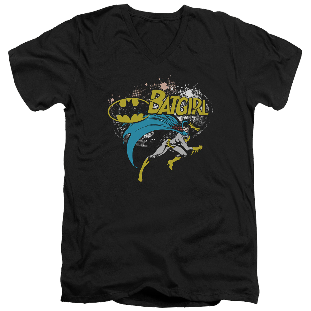 Batman Batgirl Halftone - Men's V-Neck T-Shirt Men's V-Neck T-Shirt Batman   