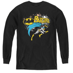 Dc Batman Batgirl Halftone - Youth Long Sleeve T-Shirt Youth Long Sleeve T-Shirt Batman   