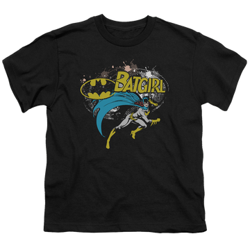 DC Batman Batgirl Halftone - Youth T-Shirt Youth T-Shirt (Ages 8-12) Batman   