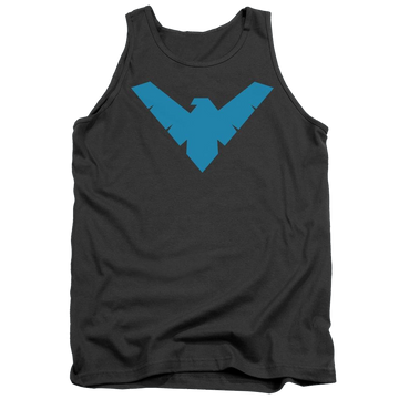 Charcoal men's tank with Batman Nightwing Symbol graphic