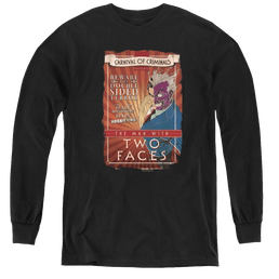 Dc Batman Two Faces - Youth Long Sleeve T-Shirt Youth Long Sleeve T-Shirt Batman   