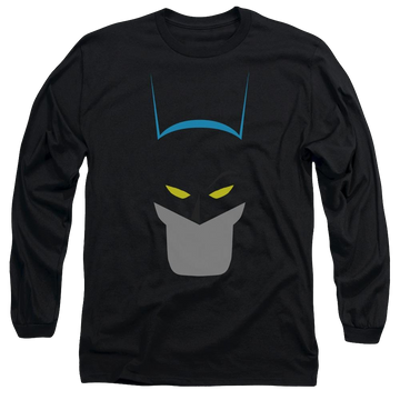 Black men's long sleeve t-shirt with Batman Simplified graphic