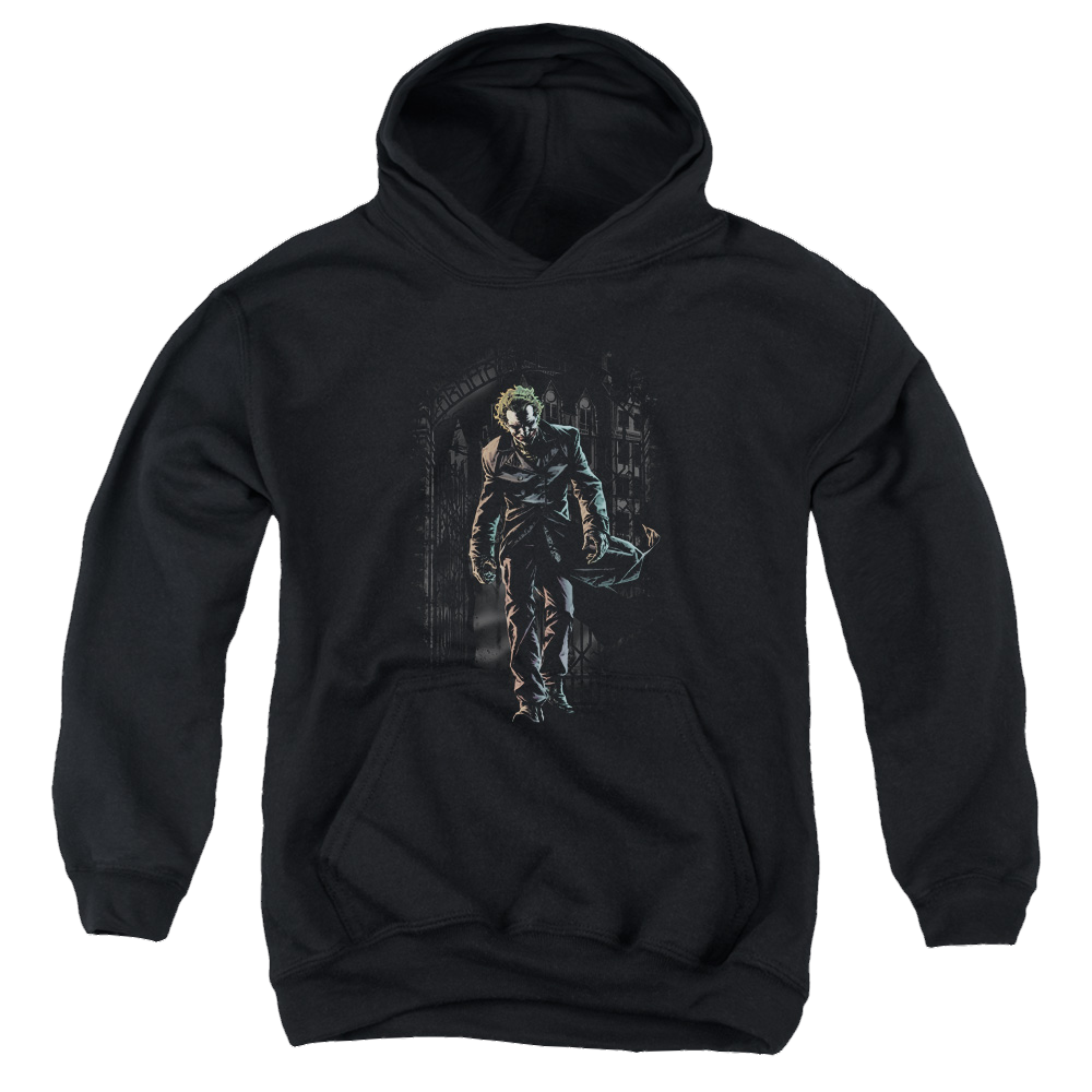 Joker, The Joker Leaves Arkham - Youth Hoodie Youth Hoodie (Ages 8-12) Joker   