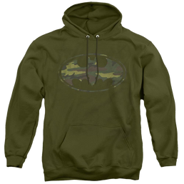 Dc Batman Distressed Camo Shield - Pullover Hoodie Pullover Hoodie Batman   