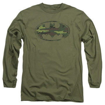 Batman Distressed Camo Shield - Men's Long Sleeve T-Shirt Men's Long Sleeve T-Shirt Batman   