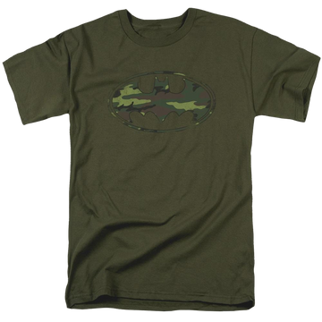 Dc Batman Distressed Camo Shield - Men's Regular Fit T-Shirt Men's Regular Fit T-Shirt Batman   