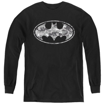 Dc Batman Urban Camo Shield - Youth Long Sleeve T-Shirt Youth Long Sleeve T-Shirt Batman   