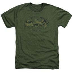 Batman Marine Camo Shield - Men's Heather T-Shirt Men's Heather T-Shirt Batman   