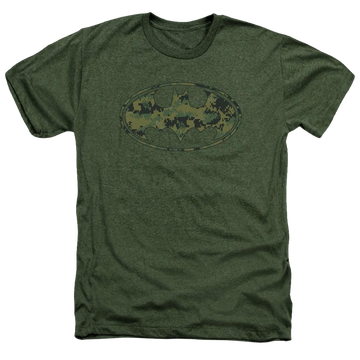 Batman Marine Camo Shield - Men's Heather T-Shirt Men's Heather T-Shirt Batman   
