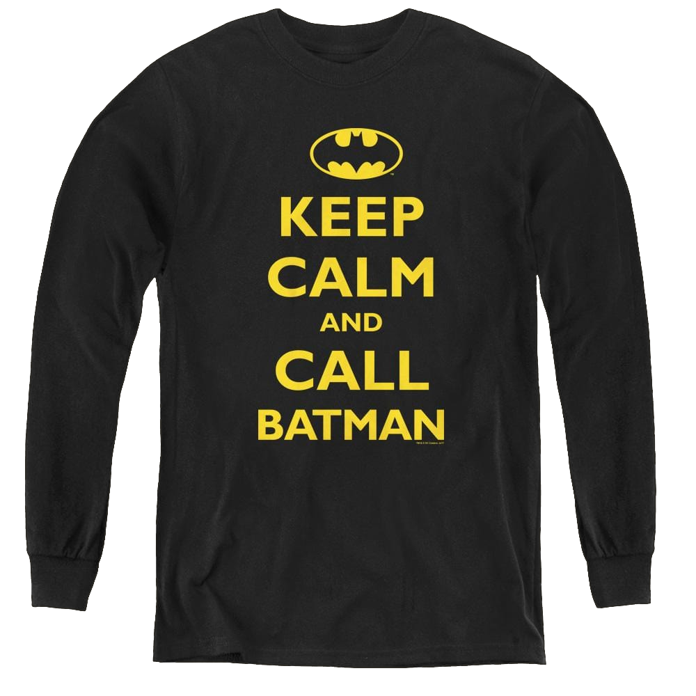 Dc Batman Call Batman - Youth Long Sleeve T-Shirt Youth Long Sleeve T-Shirt Batman   