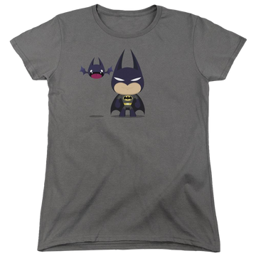 Charcoal women's t-shirt with Cute Batman graphic
