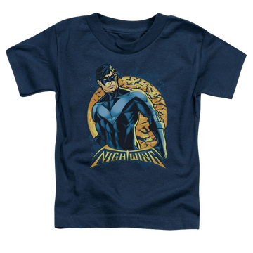 Navy toddler t-shirt with Nightwing Moon graphic