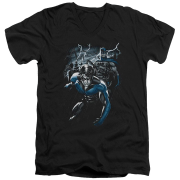 Batman Dynamic Duo - Men's V-Neck T-Shirt Men's V-Neck T-Shirt Nightwing   