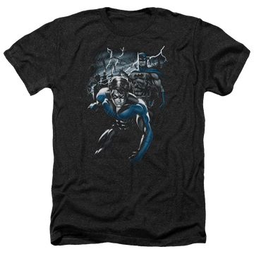 Batman Dynamic Duo - Men's Heather T-Shirt Men's Heather T-Shirt Nightwing   