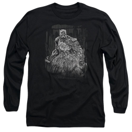 Batman Pencilled Rain - Men's Long Sleeve T-Shirt Men's Long Sleeve T-Shirt Batman   