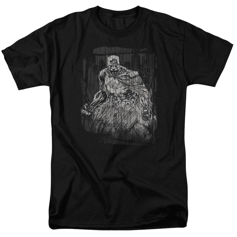 Batman Pencilled Rain - Men's Regular Fit T-Shirt Men's Regular Fit T-Shirt Batman   