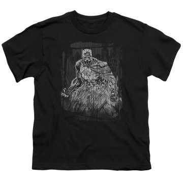 DC Batman Pencilled Rain - Youth T-Shirt Youth T-Shirt (Ages 8-12) Batman   