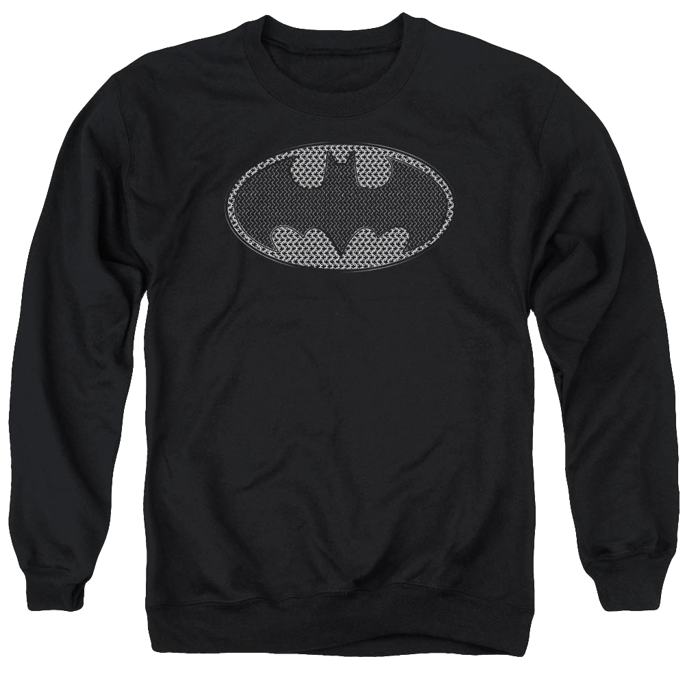 Batman Chainmail Shield - Men's Crewneck Sweatshirt Men's Crewneck Sweatshirt Batman   