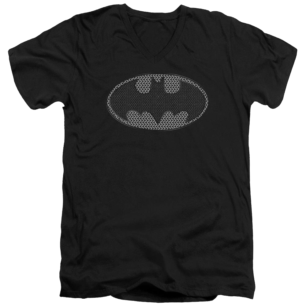 Batman Chainmail Shield - Men's V-Neck T-Shirt Men's V-Neck T-Shirt Batman   