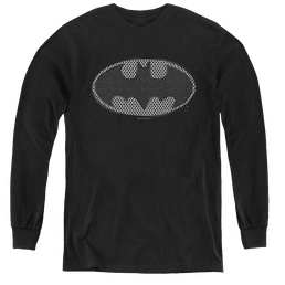 Dc Batman Chainmail Shield - Youth Long Sleeve T-Shirt Youth Long Sleeve T-Shirt Batman   