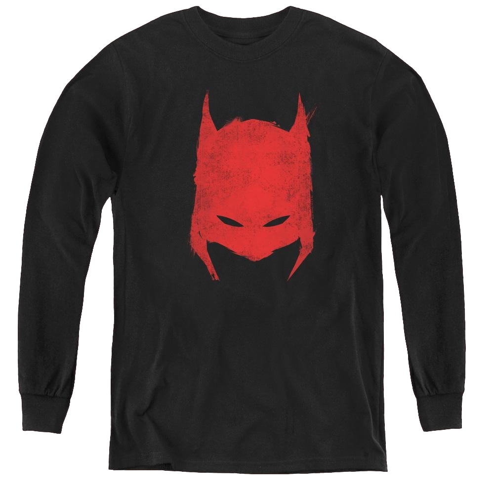 Dc Batman Hacked & Scratched - Youth Long Sleeve T-Shirt Youth Long Sleeve T-Shirt Batman   