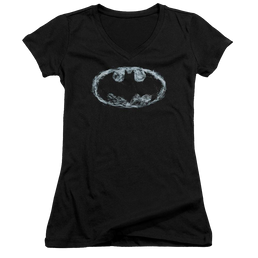 Batman Smoke Signal - Juniors V-Neck T-Shirt Juniors V-Neck T-Shirt Batman   