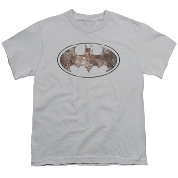 DC Batman Heavy Rust Logo - Youth T-Shirt Youth T-Shirt (Ages 8-12) Batman   
