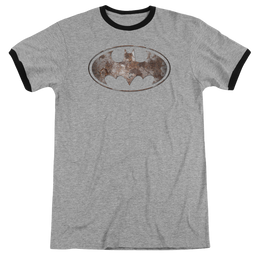 Batman Heavy Rust Logo - Men's Ringer T-Shirt Men's Ringer T-Shirt Batman   