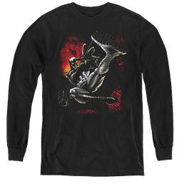 Dc Batman Kick Swing - Youth Long Sleeve T-Shirt Youth Long Sleeve T-Shirt Batman   