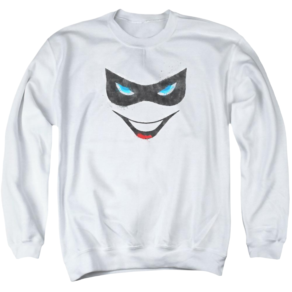 Batman Harley Face - Men's Crewneck Sweatshirt Men's Crewneck Sweatshirt Harley Quinn   