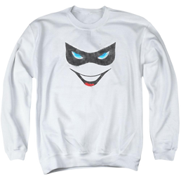Batman Harley Face - Men's Crewneck Sweatshirt Men's Crewneck Sweatshirt Harley Quinn   