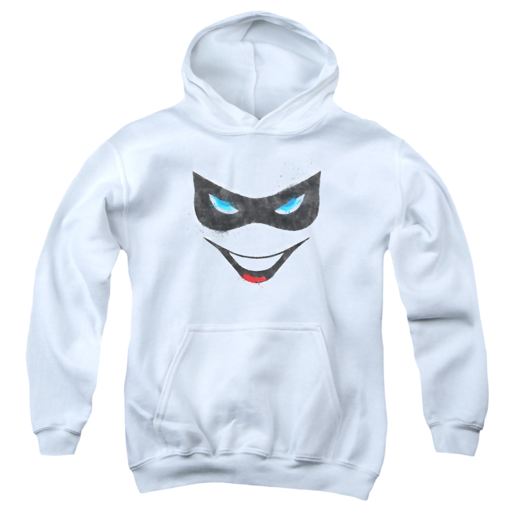 Harley Quinn Harley Face - Youth Hoodie Youth Hoodie (Ages 8-12) Harley Quinn   