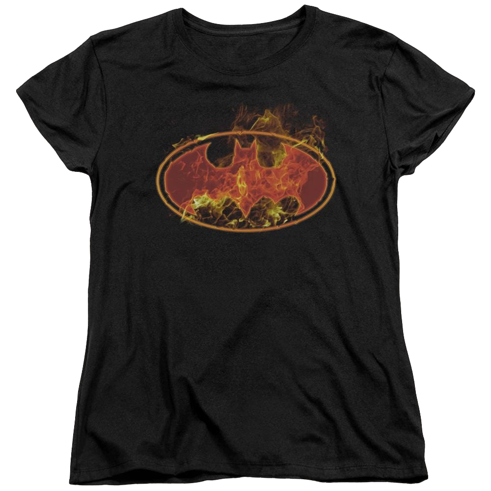 Batman Flames Logo - Women's T-Shirt Women's T-Shirt Batman   