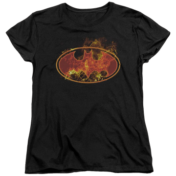 Batman Flames Logo - Women's T-Shirt Women's T-Shirt Batman   