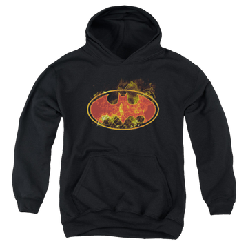 DC Batman Flames Logo - Youth Hoodie Youth Hoodie (Ages 8-12) Batman   