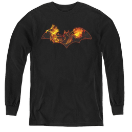 Dc Batman Molten Logo - Youth Long Sleeve T-Shirt Youth Long Sleeve T-Shirt Batman   