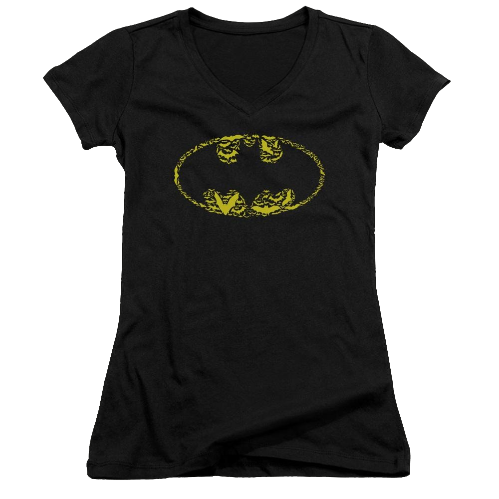 Batman Bats On Bats - Juniors V-Neck T-Shirt Juniors V-Neck T-Shirt Batman   