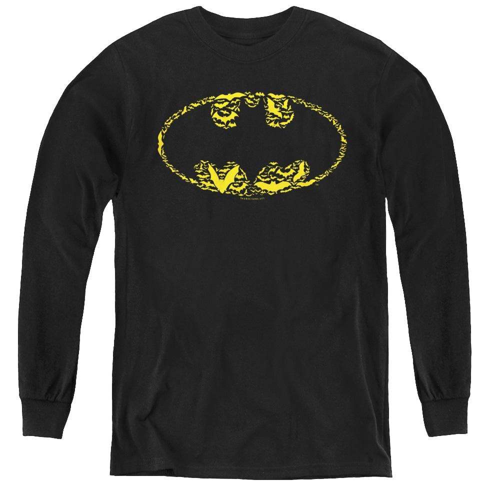Dc Batman Bats On Bats - Youth Long Sleeve T-Shirt Youth Long Sleeve T-Shirt Batman   