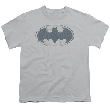 DC Batman Water Sketch Signal - Youth T-Shirt Youth T-Shirt (Ages 8-12) Batman   