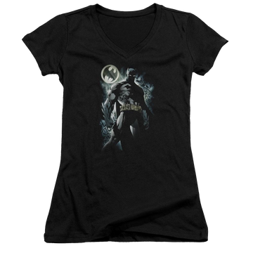 Batman The Knight - Juniors V-Neck T-Shirt Juniors V-Neck T-Shirt Batman   