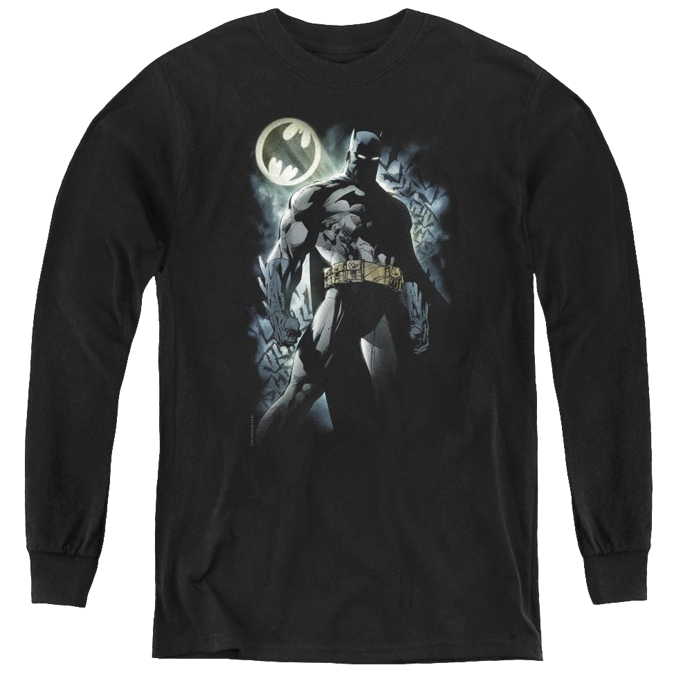 Dc Batman The Knight - Youth Long Sleeve T-Shirt Youth Long Sleeve T-Shirt Batman   
