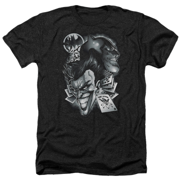 Charcoal men's heather t-shirt with Batman Archenemies graphic