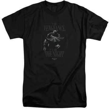 Black men's tall fit t-shirt with Batman I Am graphic
