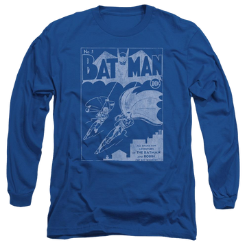 Royal men's long sleeve t-shirt with Batman Issue 1 Cover graphic