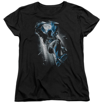 Black women's t-shirt with Batman Bat Crash graphic