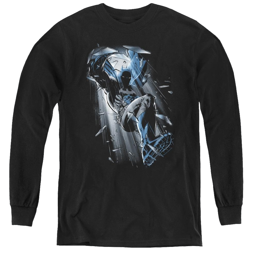 Dc Batman Bat Crash - Youth Long Sleeve T-Shirt Youth Long Sleeve T-Shirt Batman   